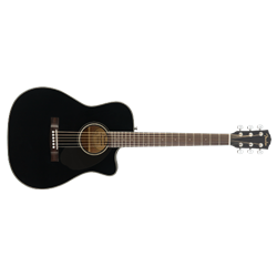 Fender CC-60SCE Concert A/E Guitar, Walnut Fingerboard, Black