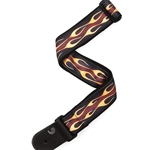 D'addario 50mm Hotrod Flame Red Guitar Strap