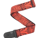 Planet Waves 2" Woven Guitar Strap, Red Tiki Mask