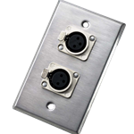 Neutrik Wall Plate Female 2X3 XLR