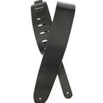 D'Addario Basic Leather Guiitar Strap - Black