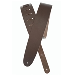 D'Addario Basic Leather Guiitar Strap - Brown