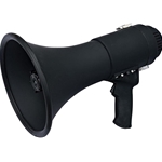 Speco Technologies ER370B Deluxe Megaphone W/ Siren- Black 16 Watt