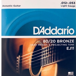 D'addario Bronze 80/20 Acoustic Lite string set