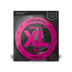 D'Addario SET BASS CHROMES 45-132 5STR