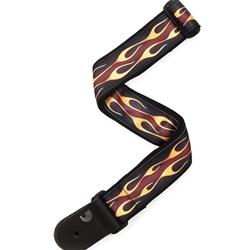 D'addario 50mm Hotrod Flame Red Guitar Strap