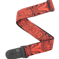 Planet Waves 2" Woven Guitar Strap, Red Tiki Mask