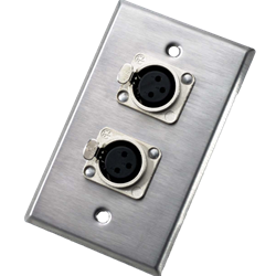 Neutrik Wall Plate Female 2X3 XLR