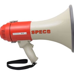 Speco Technologies ER370 Deluxe Megaphone W/Siren - Red/Grey - 16 Watt