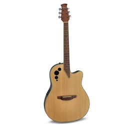 Applause E-Acoustic Middepth Guitar AE44-4S, Natural Satin with Bag OV251200