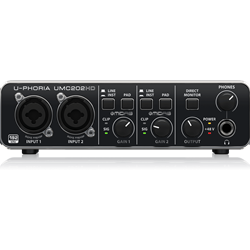 Behringer UMC202HD 24-Bit/192 kHz USB Audio Interface with Midas Mic Preamplifiers